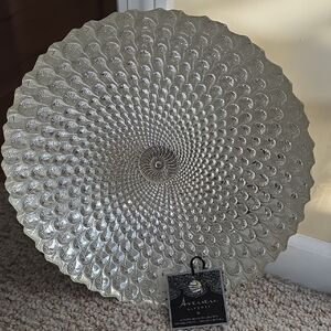 Silver Peacock Design Decorative Plate